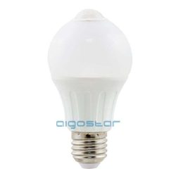   Aigostar LED Gömb izzó A60B E27 6W 280° Hideg fehér mozgásérzékelős