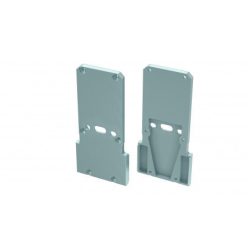   Alumínium Végzáró DOPIO+TALIA M2 típusú led profilokhoz Ezüst Lyukas