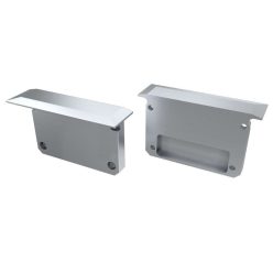   Alumínium Végzáró széles (INSO) Led profilokhoz Szürke Teli