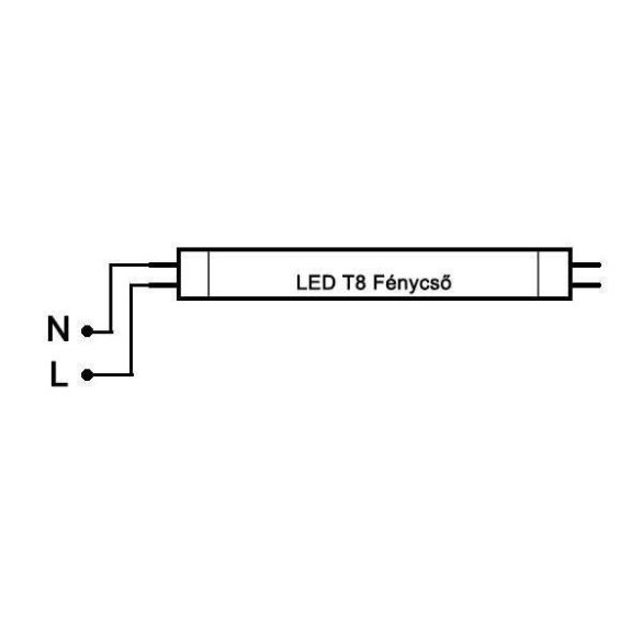 LED fénycső T8 18W 1200mm 4000K 2160lm alu-plastic