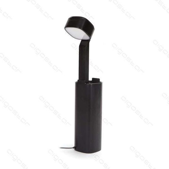 Aigostar LED asztali lámpa fekete 3W beépített power bankkal és telefon töltő funkcióval