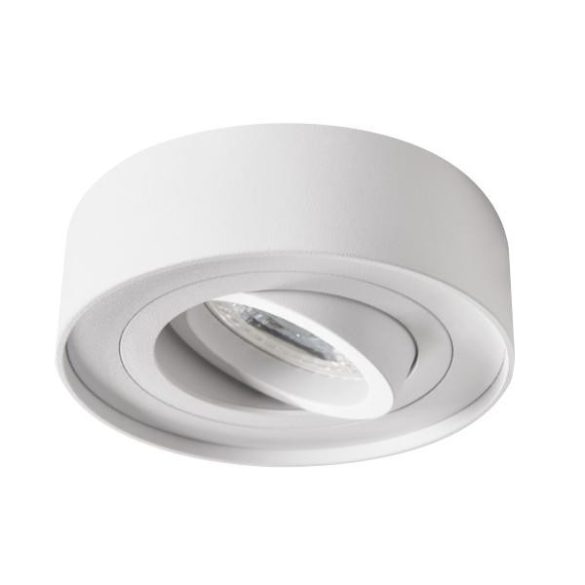 Spot lámpatest kerek CLEO fehér dönthető (furat: 70mm)