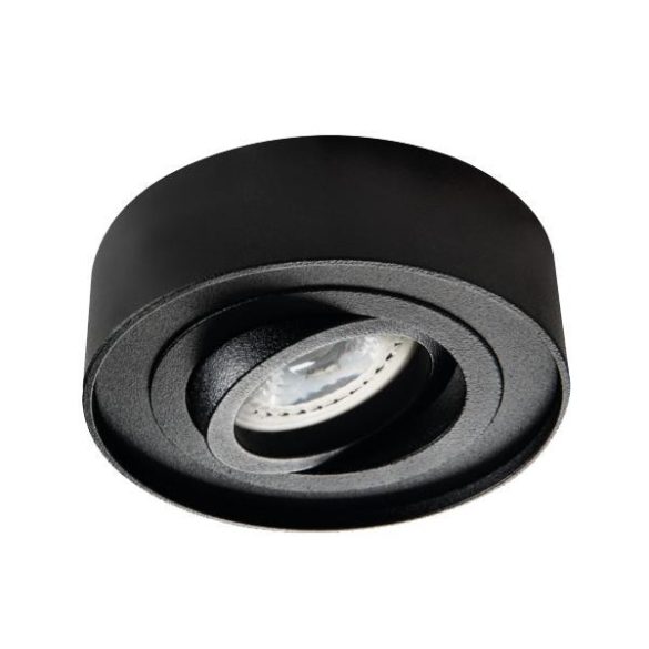 Spot lámpatest kerek CLEO fekete dönthető (furat: 70mm)