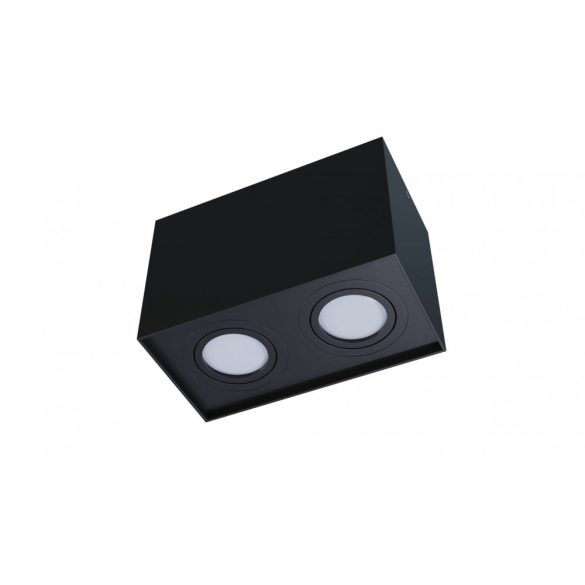 Falon kívüli dupla spot lámpatest KALA állítható  négyszögletes fekete GU10