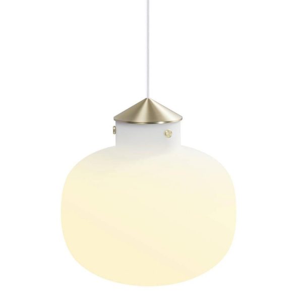 Nordlux DFTP Raito 30 oval opál - sárgaréz színű függesztett lámpa