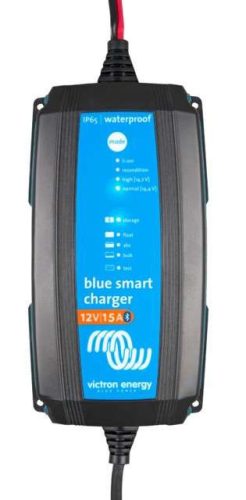 Blue Smart IP65 Akkumulátor Töltő 12V 15A + DC csatlakozó