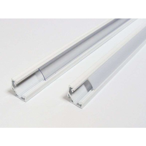 LED Alumínium Profil Sarokba rögzíthető [C] Ezüst 3 méter