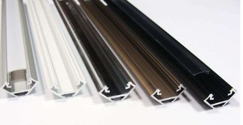 Led profil led szalagokhoz Sarokba rögzíthető bronz 2 méteres alumínium