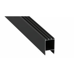 LED Alumínium Profil CLARO Fekete 1 méter