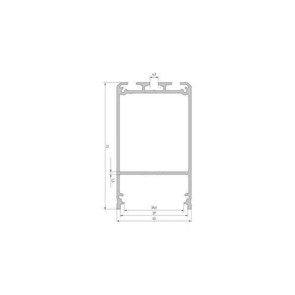 LED Alumínium Profil CLARO Ezüst 3 méter