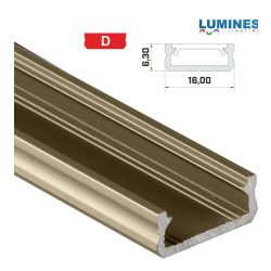   LED Alumínium Profil Általános U alakú [D] Bronz 3 méter