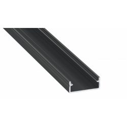 LED Alumínium Profil Duplasoros (DUAL) Fekete 1 méter