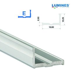LED Alumínium Profil Széles L alakú [E] Ezüst 3 méter