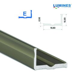 LED Alumínium Profil Széles L alakú [E] Bronz 3 méter