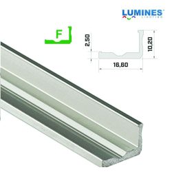 LED Alumínium Profil Keskeny L alakú [F] Ezüst 3 méter