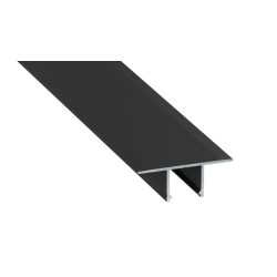 LED Alumínium Profil Beépíthető [FALCO] Fekete 3 méter