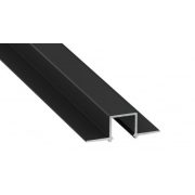   LED Alumínium Profil Beépíthető [GAUDI] Fekete 2,02 méter
