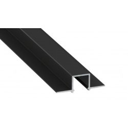   LED Alumínium Profil Beépíthető [GAUDI] Fekete 2,02 méter