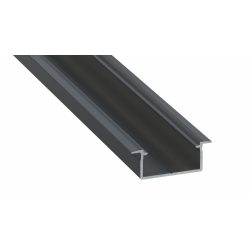 LED Alumínium Profil Beépíthető [GEMI] Fekete 1 méter
