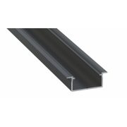   LED Alumínium Profil Beépíthető [GEMI] Fekete 2,02 méter