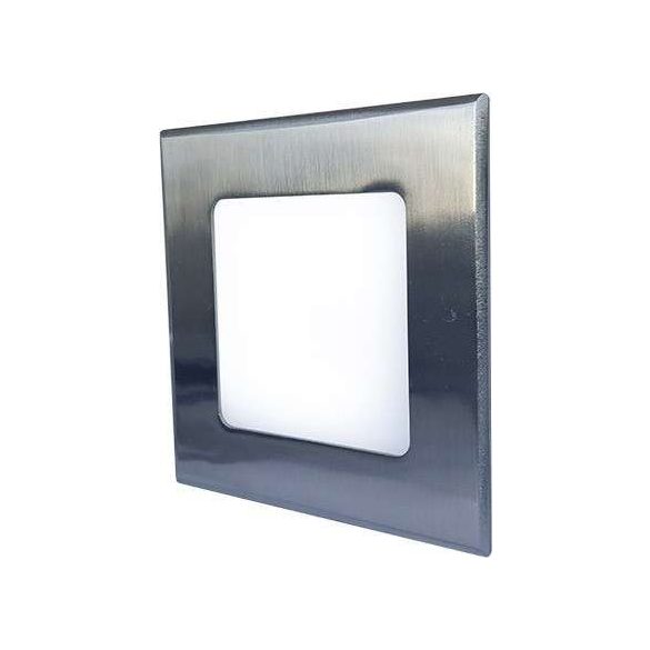 GREENLUX Mini Led Panel VEGA négyszögletes lámpa Ezüst keret 6W Meleg fehér