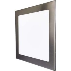 GREENLUX Mini Led Panel VEGA négyszögletes lámpa Ezüst keret 12W Meleg fehér