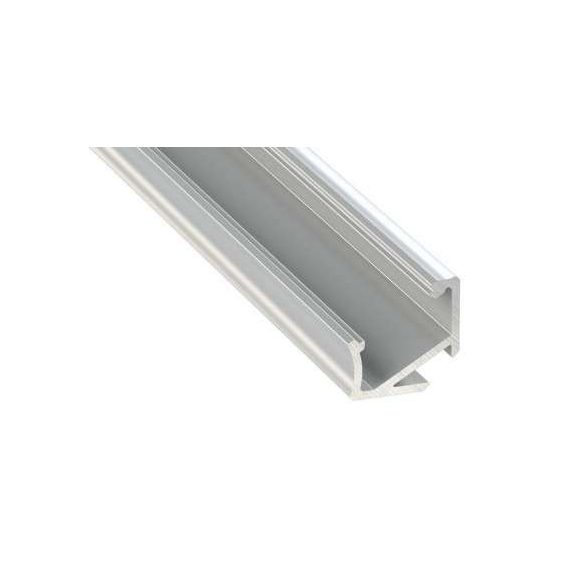 LED Alumínium Profil Asszimetrikus Sarokba rögzíthető [H] Ezüst 3 méter