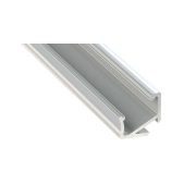 Led alumínium profil Asszimetrikus Sarokba rögzíthető (H) ezüst 2 méteres alumínium