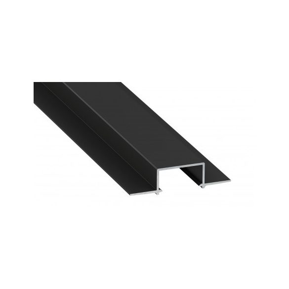 LED Alumínium Profil Beépíthető [HIRO] Fekete 1 méter
