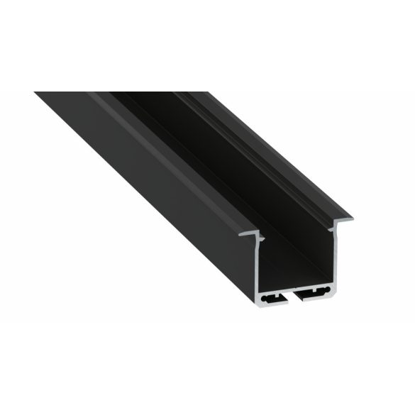 LED Alumínium Profil INDILEDA Fekete 1 méter