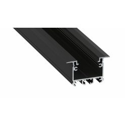 LED Alumínium Profil inTALIA Fekete 1 méter