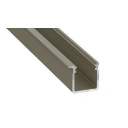 LED Alumínium Profil Beépíthető Mély [J] Bronz 1 méter