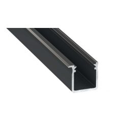   LED Alumínium Profil Beépíthető Mély [J] Fekete 1 méter