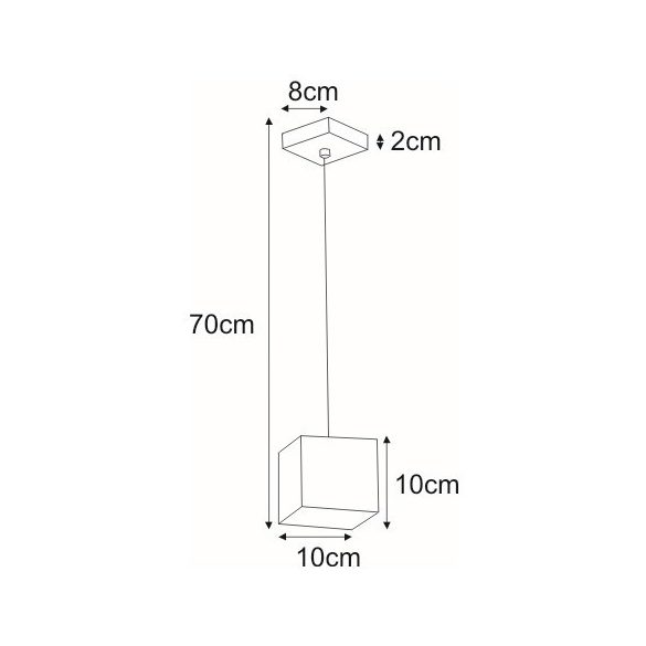 KAJA KUBIK WHITE A-1 fehér színű függesztett lámpa