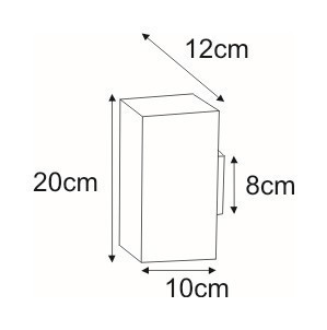 KAJA KUBIK BLACK A-2 fekete színű fali lámpa