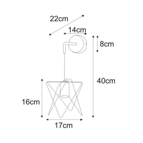KAJA LAGOS PINK rózsaszín fali lámpa