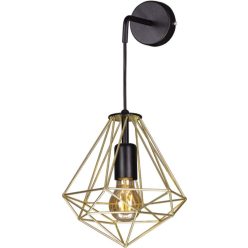 KAJA GOLD A-1 sárgaréz-fekete színű fali lámpa