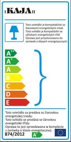 KAJA SALVA BLACK A-2 fekete fali lámpa