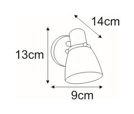 KAJA ELNIS A-1 fekete-arany színű fali lámpa