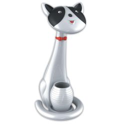 KAJA fekete - fehér színű macska asztali gyereklámpa
