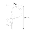 KAJA FONS króm színű fali lámpa