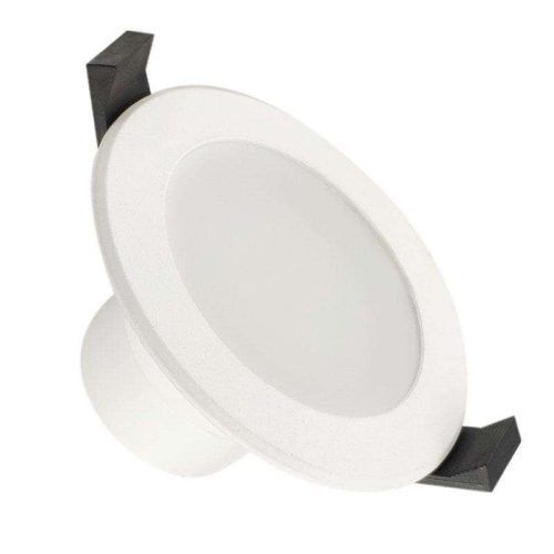 NEDES LED beépíthető lámpa kerek fehér keret 7W meleg fehér IP44 (furat:75 mm)