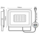 Nedes Led Reflektor 30W 4000K IP65 Fekete