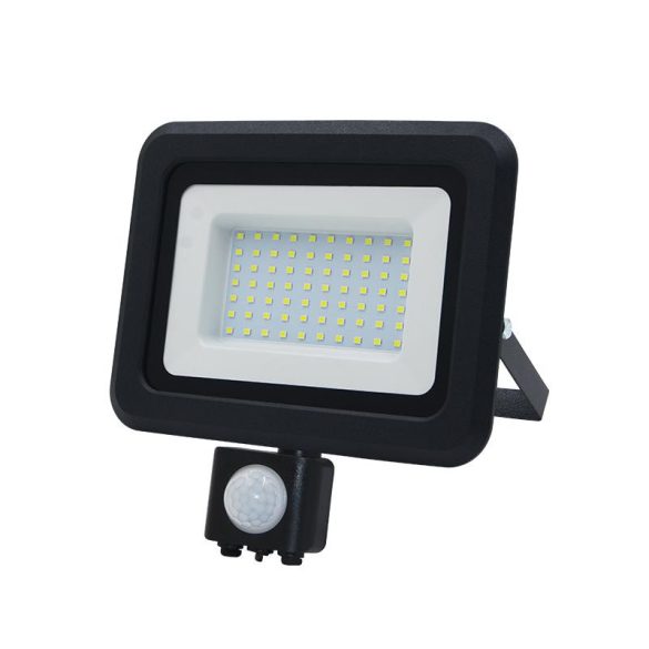 Nedes Led Reflektor 50W 4000K IP65 Fekete Mozgásérzékelővel