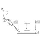 NEDES beépíthető mini led panel négyszögletes 18W meleg fehér - külső táppal