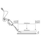 NEDES beépíthető mini led panel négyszögletes 18W természetes fehér - külső táppal
