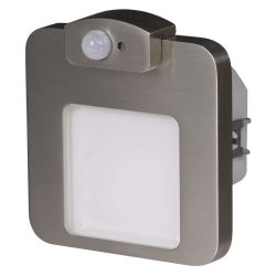 ZAMEL LEDES  Lépcső lámpa Beépíthető MOZA 230V Inox keret Meleg fehér Beépített érzékelővel 