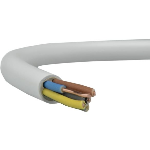 MBCu 5x1,5 mm2 tömör réz erű kábel, gumi alapú övréteg, PVC szigetelés.