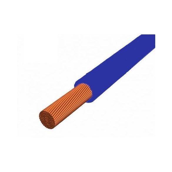 MKH 0,5 mm2 kék sodrott rézerű vezeték, PVC szigeteléssel, 450/750V