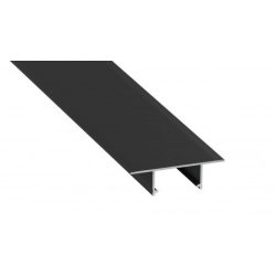 LED Alumínium Profil Beépíthető [PLATO] Fekete 1 méter